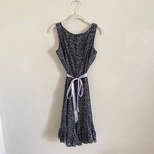 Sandra Darren Lilac Detail Midi Dress 8 Petite